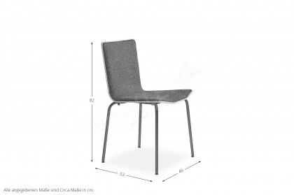 #801 Dining Chair von Skovby - Stuhl mit Stahlgestell