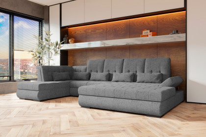 PG-LE-05 von BASTI dein Sofa - Polstersofa Variante links silver