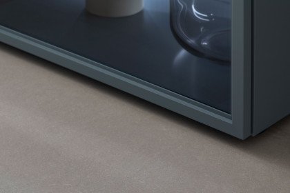 Amaya von SCHÖNER WOHNEN - Highboard in Taubenblau und Rillenstruktur