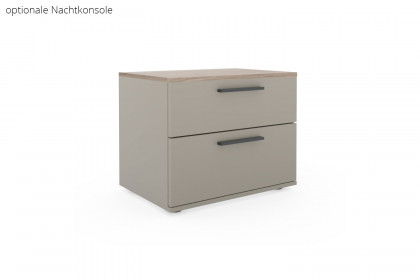 Cuneo-sleeping von Disselkamp - Bett 180x200 cm Eiche-Furnier - Lack taupe