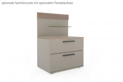 Cuneo-sleeping von Disselkamp - Bett 180x200 cm Eiche-Furnier - Lack taupe