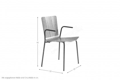 #802 Dining Chair von Skovby - Holzstuhl mit Armlehnen