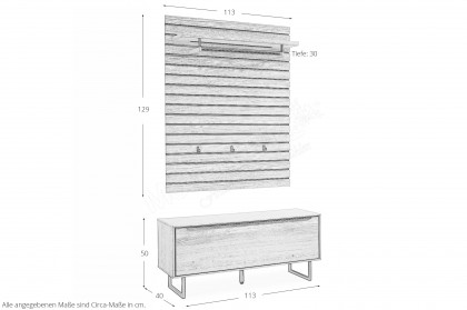 Jackson-Dielen von set one by Musterring - Garderobe in Eiche, geölt