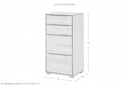 Jackson-Dielen von set one by Musterring - Garderobe in Eiche, geölt