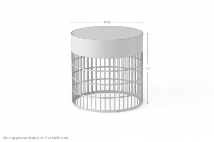 Mesh von Pode - Beistelltisch mit Stahlgestell in Lack elm