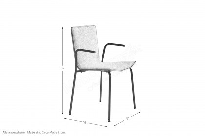 #802 Dining Chair von Skovby - Armlehnenstuhl Stahl schwarz/ Nussbaum lackiert