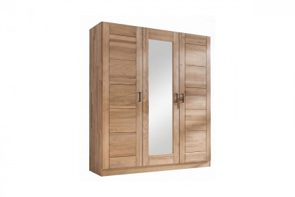 Tollow von Elfo Möbel - 3-türiger Schrank mit Spiegel ca. 152 cm breit Kernbuche