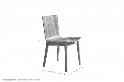 #807 Dining Chair von Skovby - Stuhl Eiche schwarz gebeizt