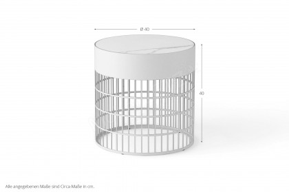 Mesh von Pode - Beistelltisch in Lack pale aqua und mit Keramikplatte