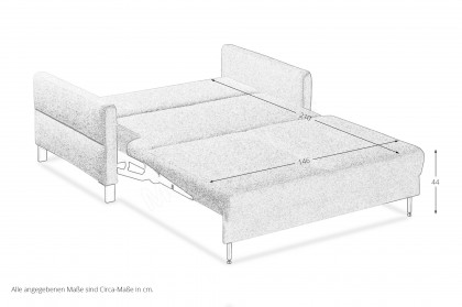 Dolly von Restyl - Schlafsofa beige