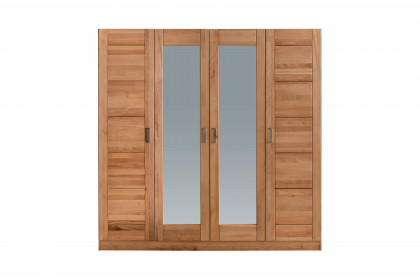 Tollow von Elfo Möbel - Schrank ca. 200 cm breit mit Spiegel Kernbuche geölt