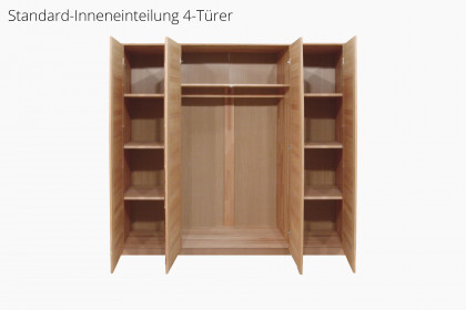 Tollow von Elfo Möbel - Schrank ca. 200 cm breit mit Spiegel Kernbuche geölt