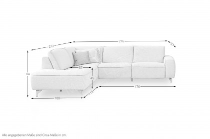 1665 von Himolla - Ecksofa links ecru