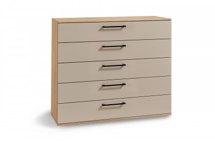 Cuneo-sleeping von Disselkamp - Kommode Eiche-Furnier - Lack taupe