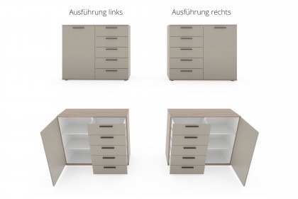 Cuneo-sleeping von Disselkamp - Kombikommode Balkeneiche - taupe