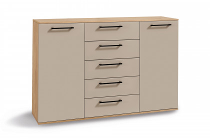 Cuneo-sleeping von Disselkamp - Sideboard Balkeneiche - Lack taupe