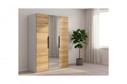 Tom von Elfo Möbel - Drehtürenschrank ca. 150 cm breit Buche - Spiegel