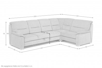 PP-HS10002 von Polipol - Ecksofa platin 2. Wahl