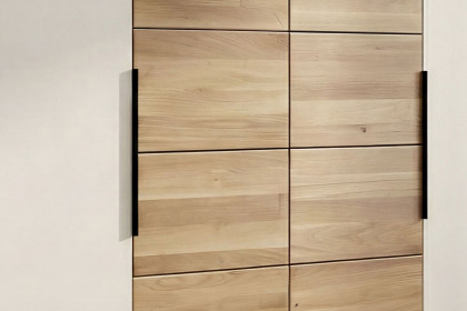 Tom von Elfo Möbel - Schrank ca. 200 cm kaschmir mit 2 massiven Eichenholztüren