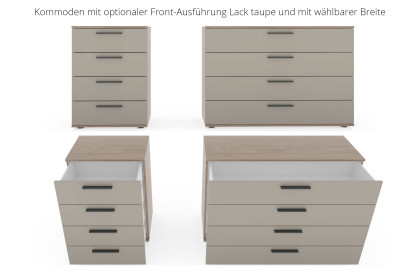 Cuneo-sleeping von Disselkamp - Kleiderschrank Basaltlack - Balkeneiche