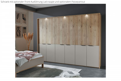 Cuneo-sleeping von Disselkamp - Kleiderschrank Basaltlack - Balkeneiche