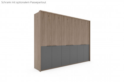 Cuneo-sleeping von Disselkamp - Kleiderschrank Basaltlack - Balkeneiche