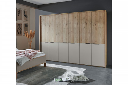 Cuneo-sleeping von Disselkamp - Schrank Lack taupe - Eiche-Furnier