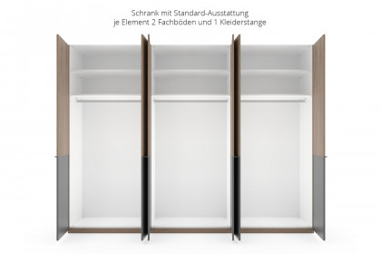 Cuneo-sleeping von Disselkamp - Schrank Lack taupe - Eiche-Furnier