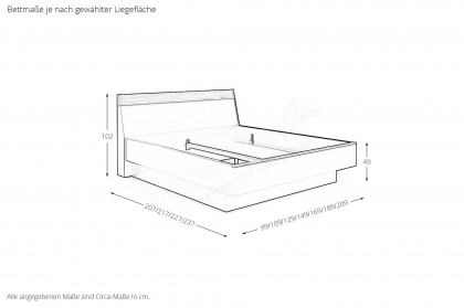 Cuneo-sleeping von Disselkamp - Sockelbett Balkeneiche - basalt