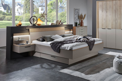 Cuneo-sleeping von Disselkamp - Schwebebett Lack taupe 180x200 cm