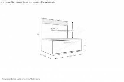 Cuneo-sleeping von Disselkamp - Schwebebett Lack taupe 180x200 cm