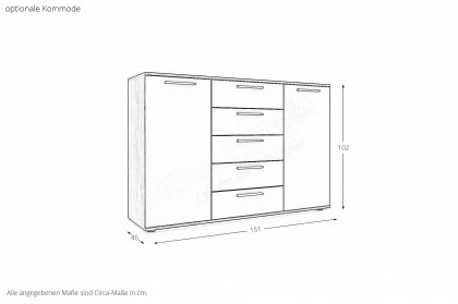 Cuneo-sleeping von Disselkamp - Schwebebett Lack taupe 180x200 cm