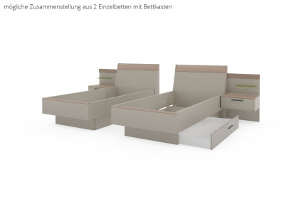 Cuneo-sleeping von Disselkamp - Schwebebett Lack taupe 180x200 cm