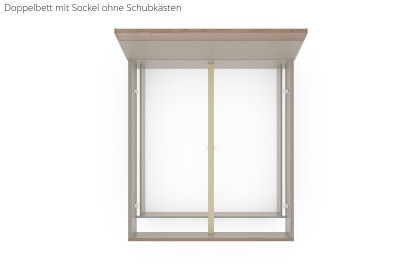 Cuneo-sleeping von Disselkamp - Schwebebett Lack taupe 180x200 cm