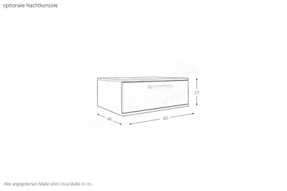 Cuneo-sleeping von Disselkamp - Schwebebett Lack taupe 180x200 cm