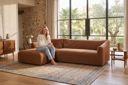 Chablo von Pode - Ecksofa Variante links braun