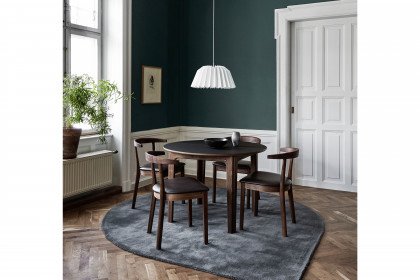 #111 Dining Table von Skovby - Esstisch Nussbaum natur geölt/ Nanolaminat schwarz