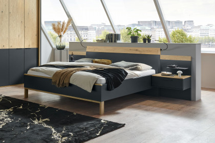 Cuneo-sleeping von Disselkamp - Schlafzimmer Basaltlack - Balkeneiche