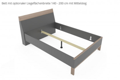 Cuneo-sleeping von Disselkamp - Schlafzimmer Basaltlack - Balkeneiche