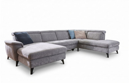 Tango-LE26 von Polsteria - Wohnlandschaft rechts grey
