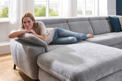 Tango-LE26 von Polsteria - Wohnlandschaft rechts grey