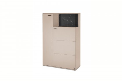 Pasadena von set one by Musterring - Highboard in Kaschmir mit Marmorrückwand