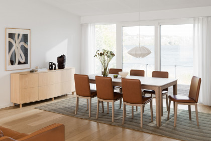 #27 Dining Table von Skovby - Esszimmertisch ausziehbar, Eiche weiß geölt