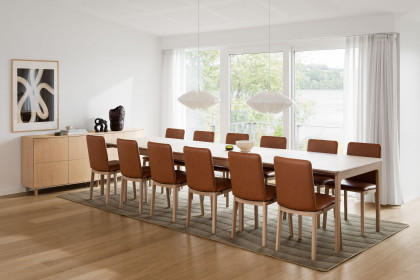 #27 Dining Table von Skovby - Esszimmertisch ausziehbar, Eiche weiß geölt