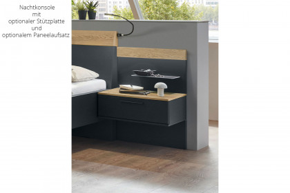 Cuneo-sleeping von Disselkamp - Schlafzimmer Balkeneiche-Furnier - basalt
