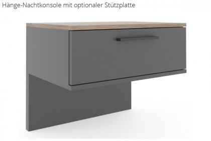 Cuneo-sleeping von Disselkamp - Schlafzimmer Balkeneiche-Furnier - basalt