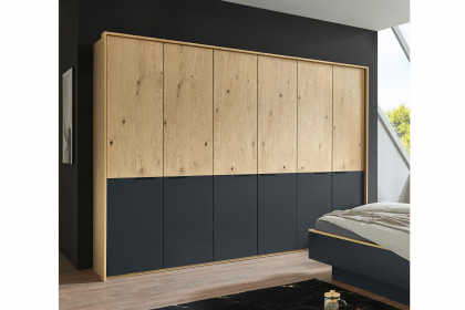 Cuneo-sleeping von Disselkamp - Schlafzimmer Balkeneiche-Furnier - basalt