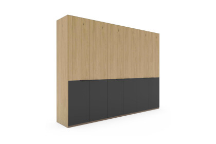 Cuneo-sleeping von Disselkamp - Schlafzimmer Balkeneiche-Furnier - basalt