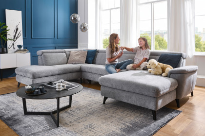 Tango-LE26 von Polsteria - Wohnlandschaft links grey