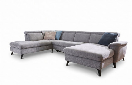 Tango-LE26 von Polsteria - Wohnlandschaft links grey